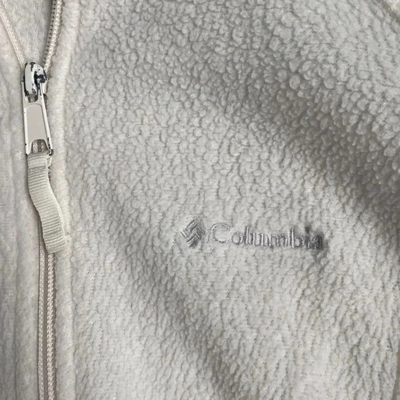 Columbia Sportswear Fleece Full Zip Up Jacket White Plush Pearl Size L - Picture 6 of 14